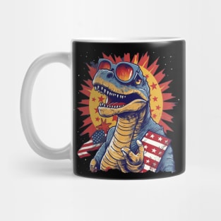 dinosaur  funny 4th of July Mug